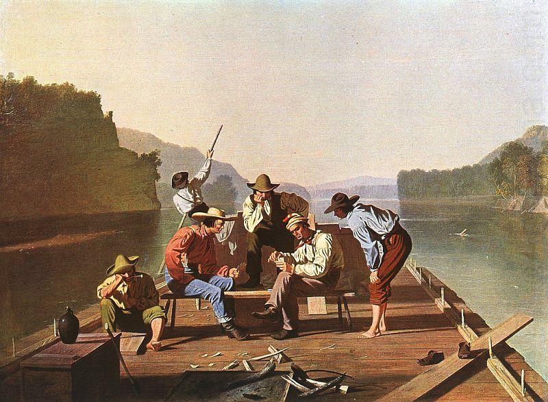 Bingham, George Caleb Raftsmen Playing Cards china oil painting image